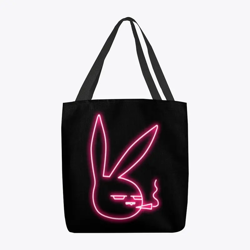 Sludge Bunny Neon Bunny Tote Bag